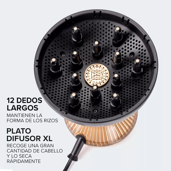 Difusor Y Secador De Pelo Rizado Xl Secado Rápido Bellisima Diffon Supreme