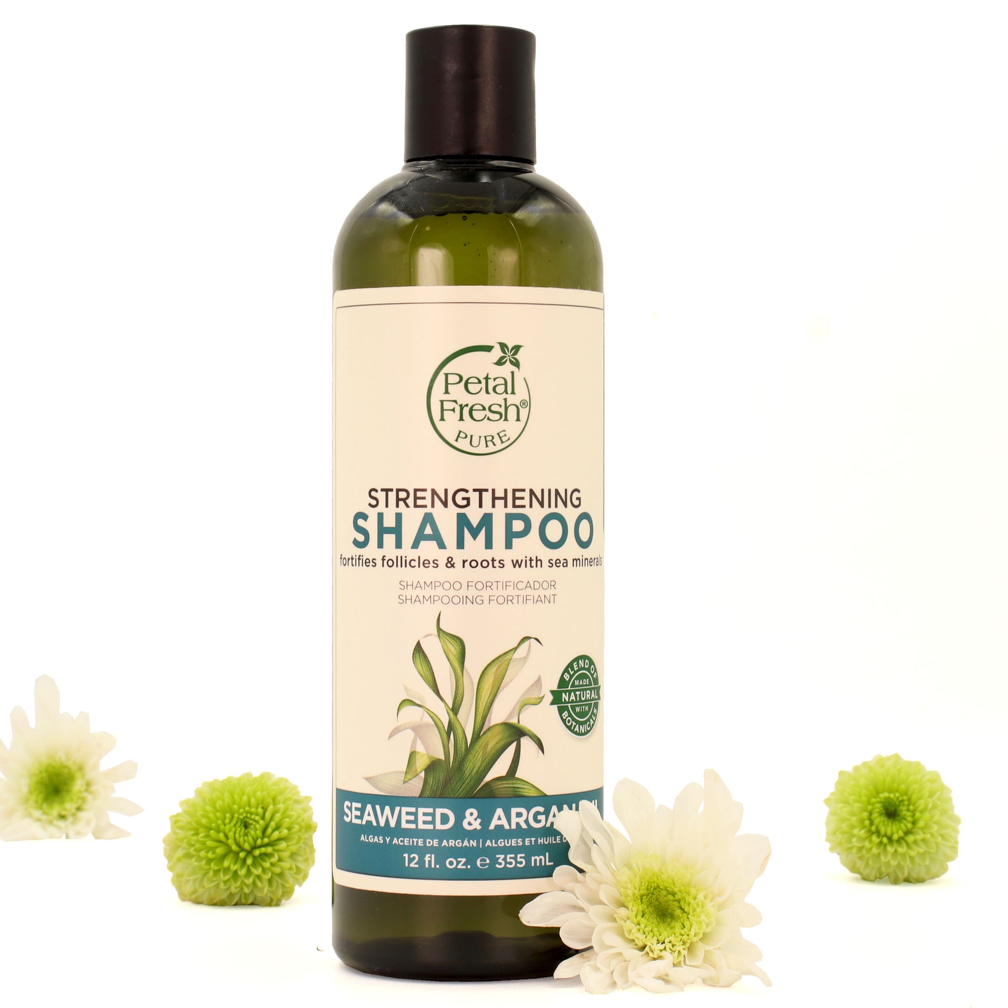 SHAMPOO SUAVE (LOWPOO) FORTALECEDOR DE ALGAS Y ACEITE DE ARGÁN DE PETAL FRESH