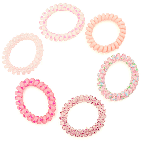 ✨ LIGAS ESPIRAL CON FIGURAS PACK DE 6