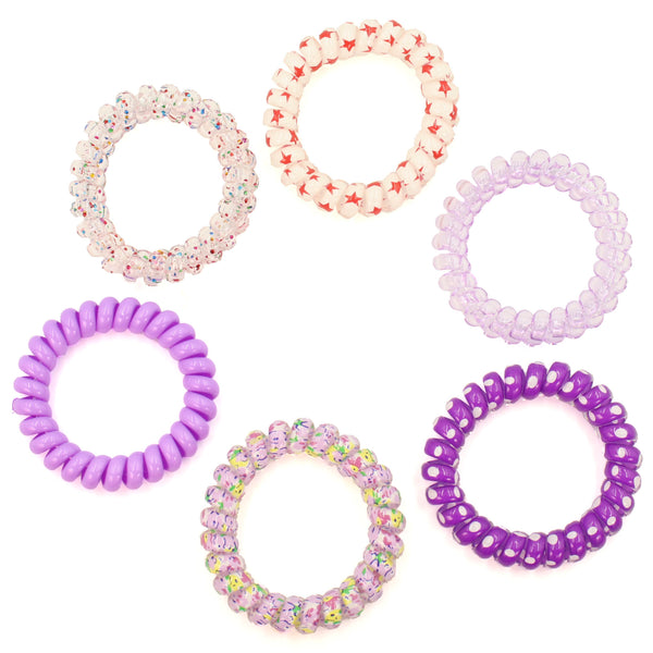 ✨ LIGAS ESPIRAL CON FIGURAS PACK DE 6
